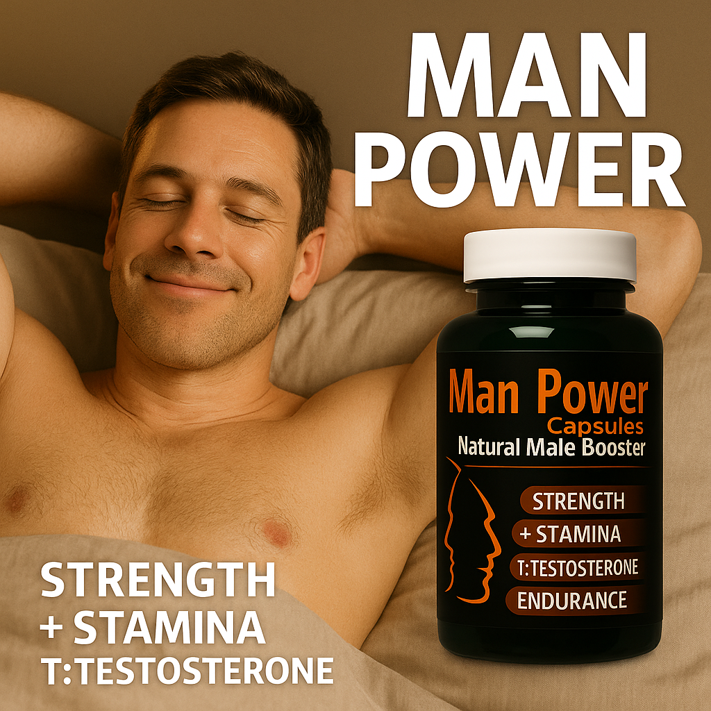 Man Power Capsules – Natural Testosterone & Stamina Booster for Men