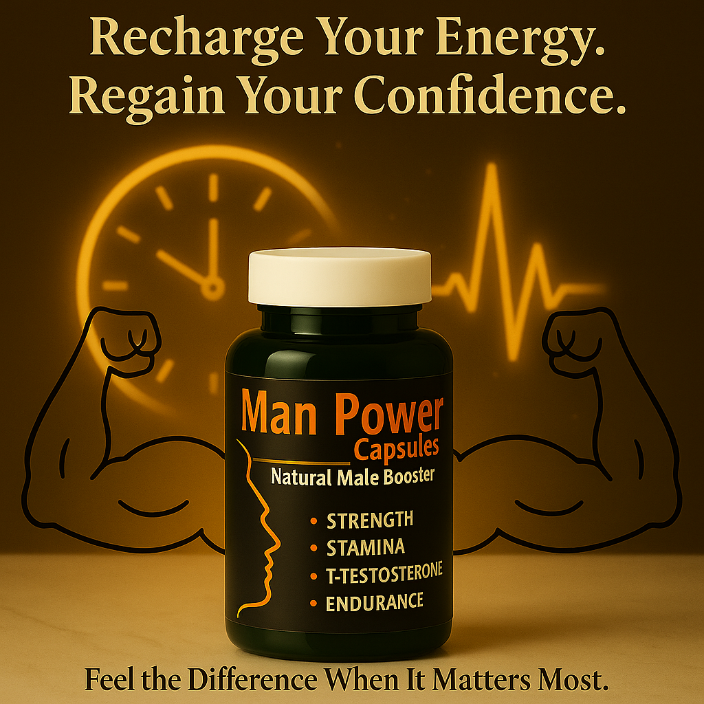 Man Power Capsules – Natural Testosterone & Stamina Booster for Men